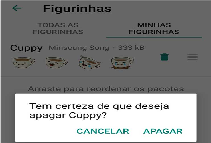 Como apagar pacote de figurinas 02