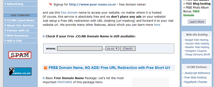 Dominio gratis para Blogger Co.nr